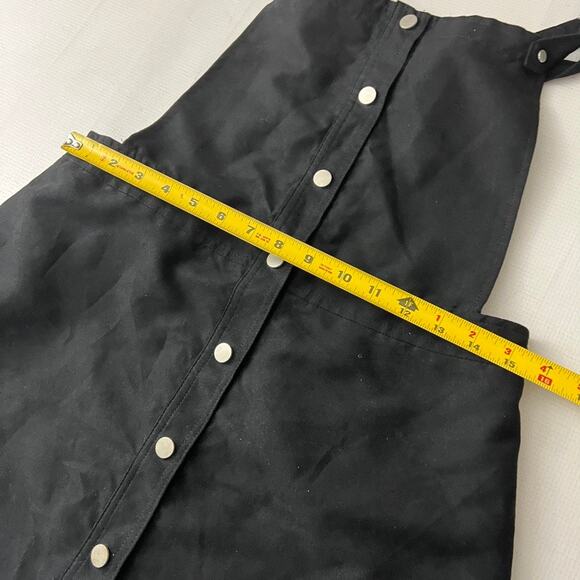 H&M Divided Overall Jumper Dress Imitation Suede Black Size 10 NEW - Picture 3 of 8